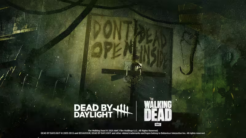 DBD×TWDコラボのDon’t Open, Dead Insideと書かれたドア