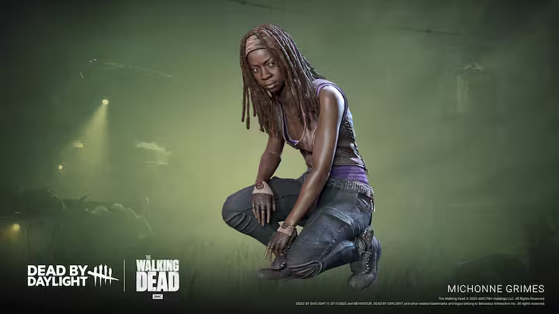 DBD×TWDコラボのミショーンがしゃがんでいる様子